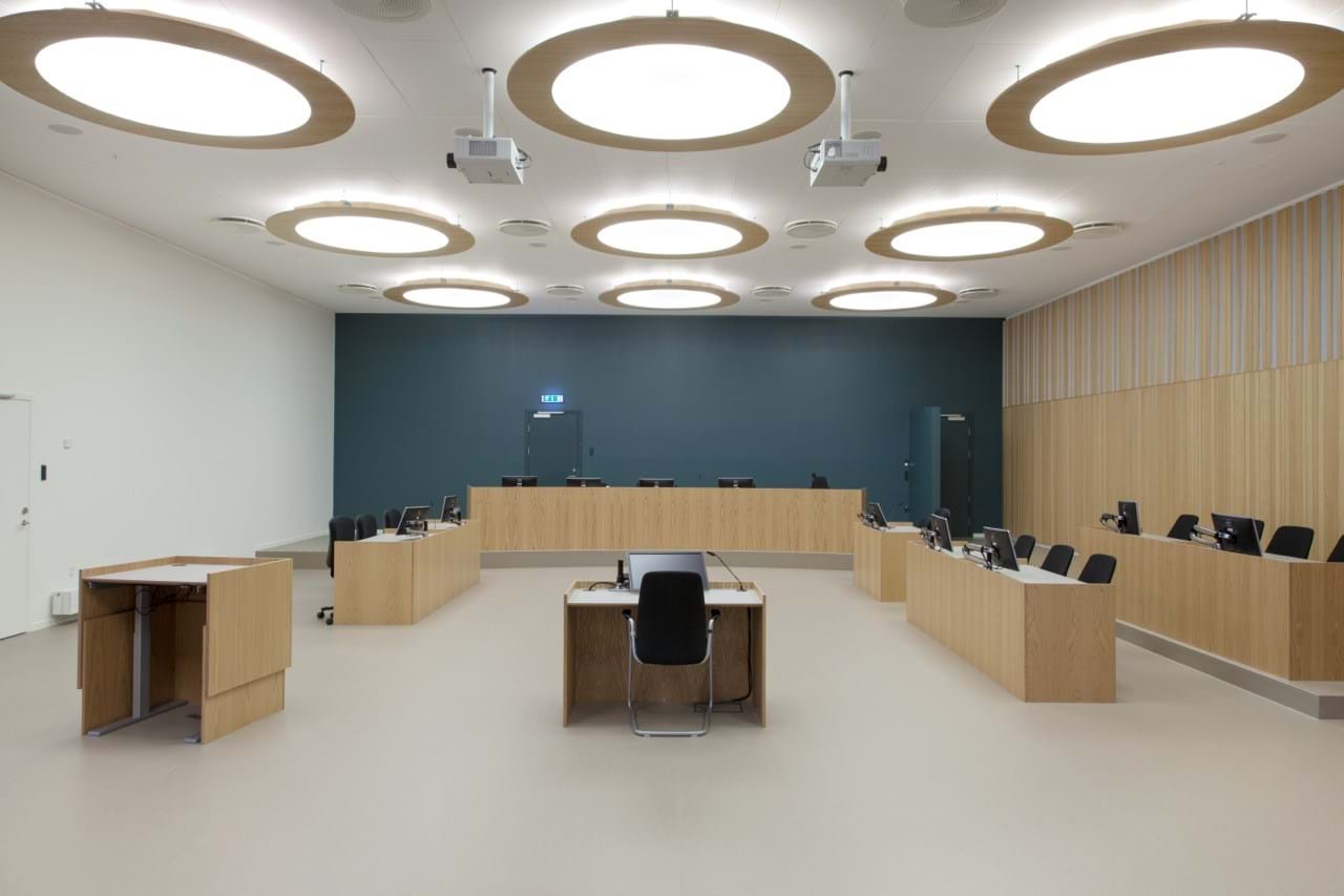 De zittingszalen van de rechtbank in Seeland
