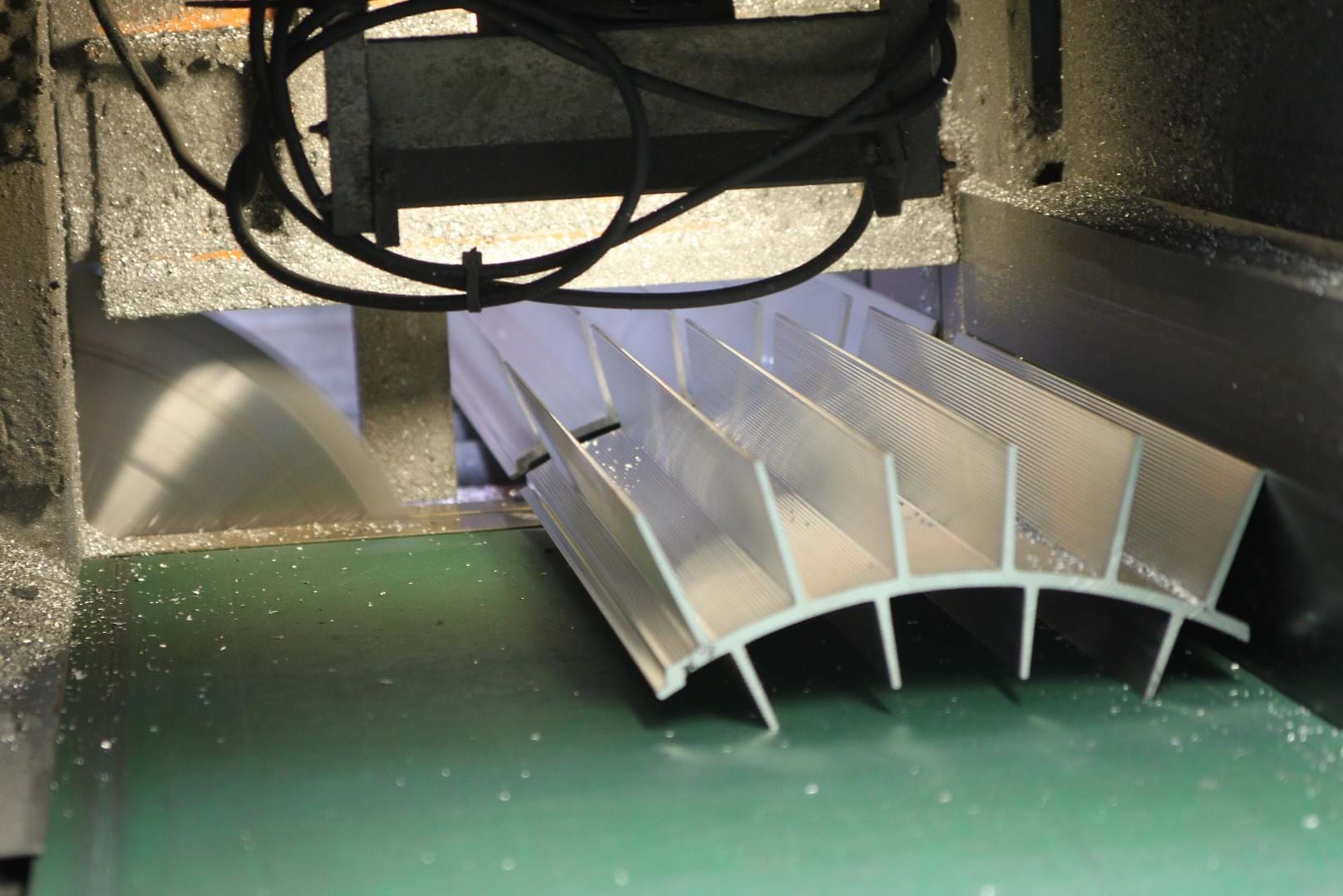 Precision sawing of a special profile at our Service Center.